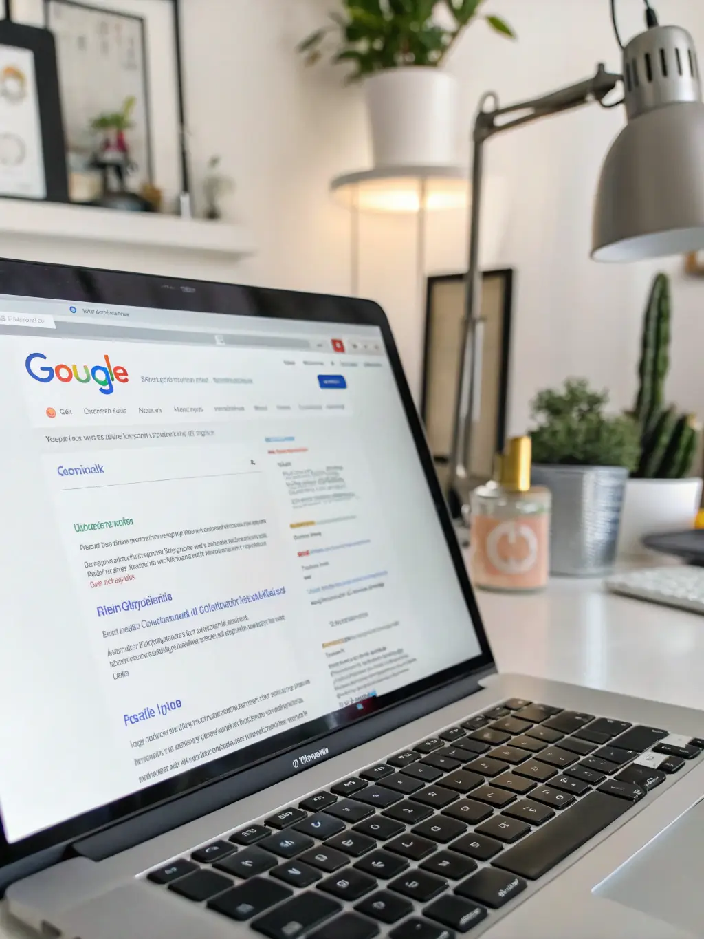 A search engine results page highlighting a website ranking high for relevant keywords, showcasing Sunlit Reach Marketing's SEO expertise.